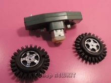 گیر بکس با موتور + 2 عدد چرخ خارجی