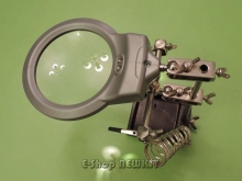 گیره مونتاژ ذره بین دار با LED و فنر هویه ZD-10M