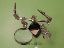 THIRD HAND TOOL MAGNIFYING WITH SOLDERING STAND