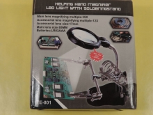 گیره مونتاژ ذره بین دار با LED و فنر هویه TE-801